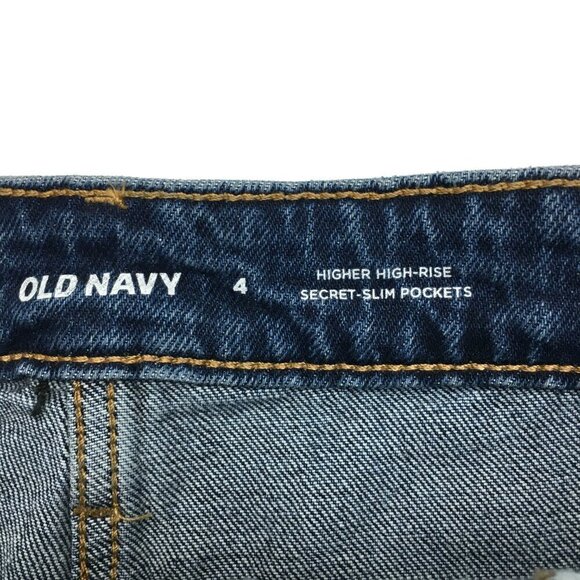 NEW Old Navy Women's Denim Jean Skirt Distressed Button Fly Frayed Hem size 4 - Picture 3 of 9